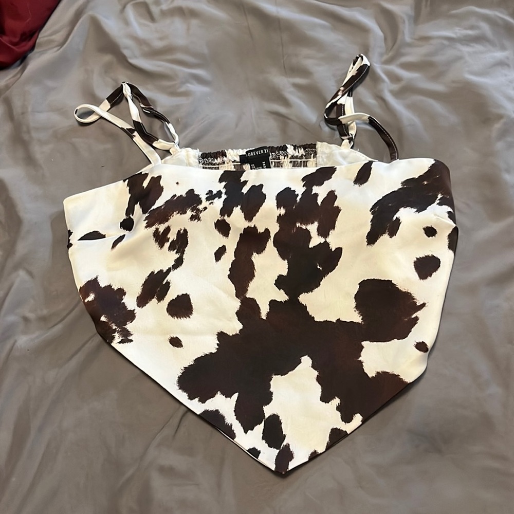 cow print crop top